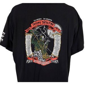 US Army T Shirt Mens Size 2XL Black Charlie Company Cherokee Rock Death Dealers